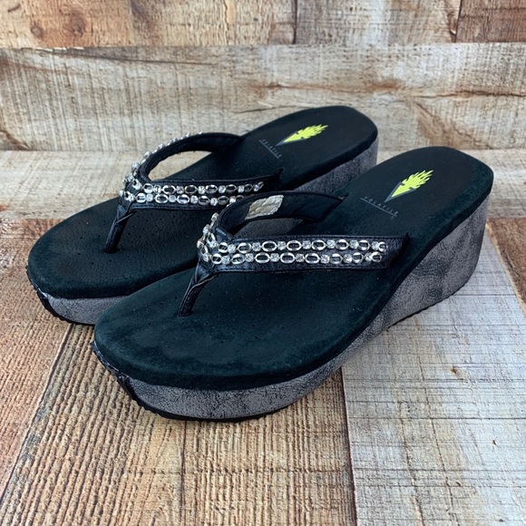 Volatile Thong Wedge Flip Flops